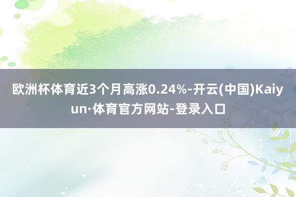 欧洲杯体育近3个月高涨0.24%-开云(中国)Kaiyun·体育官方网站-登录入口